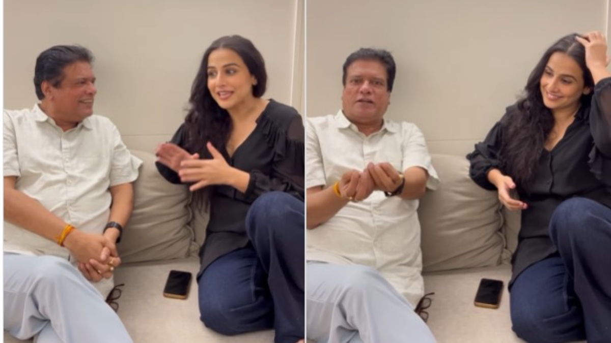 Vidya Balan sings Bengali poem ‘Shuptho’ with Bhool Bhulaiyaa 3 co-star Rajesh Sharma | WATCH