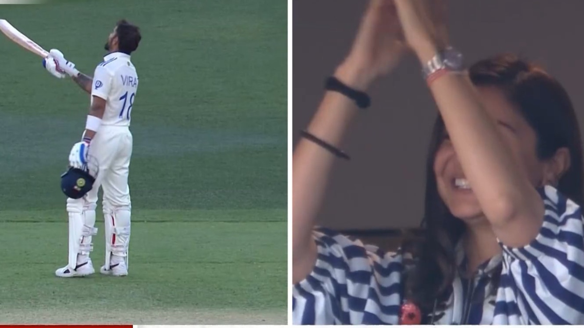 IND vs AUS: Virat Kohli sends flying kiss to Anushka Sharma after 81st century, credits her for standing by