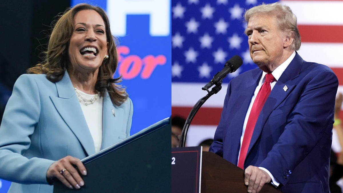 Kamala harris donald trump together