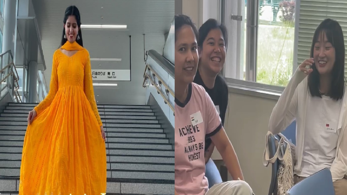 Girl in Indian ethnic attire amazes classmates, professor in Japan | Video goes viral