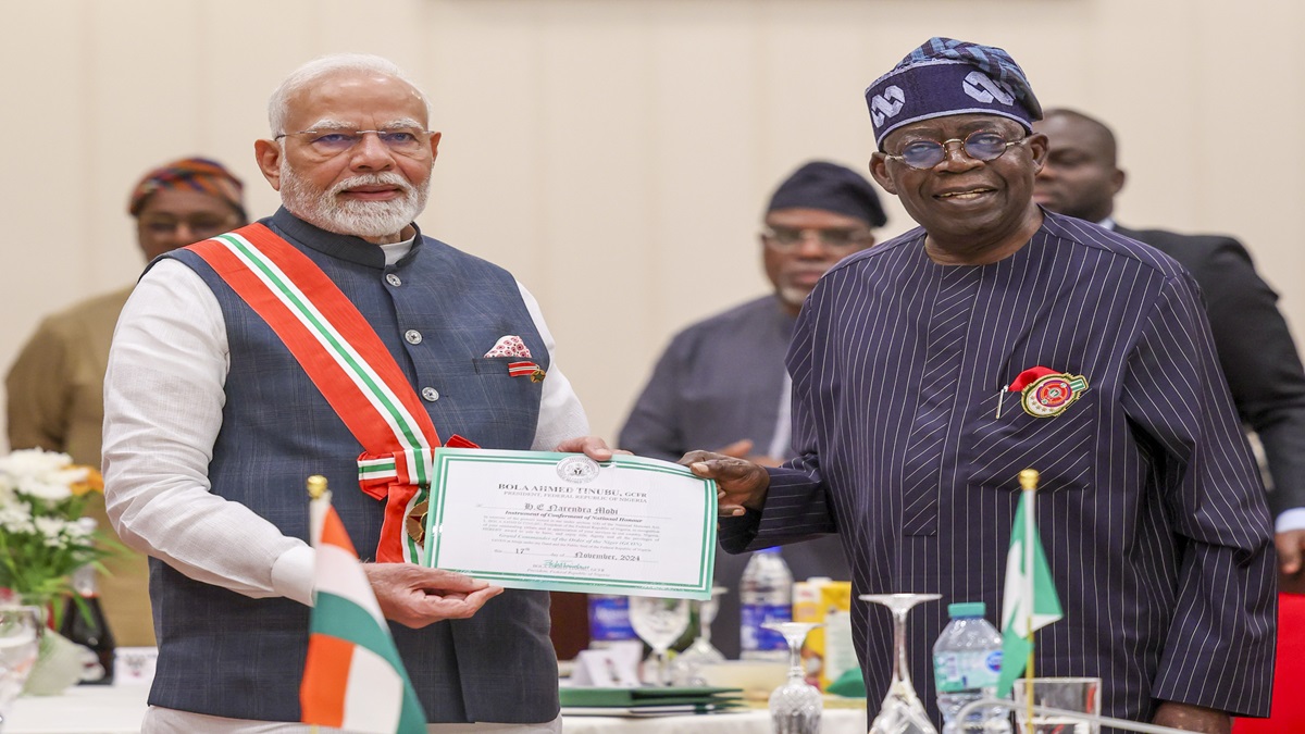 PM Modi honoured with Nigeria's second-highest civilian award, first foreign dignitary after Queen Elizabeth