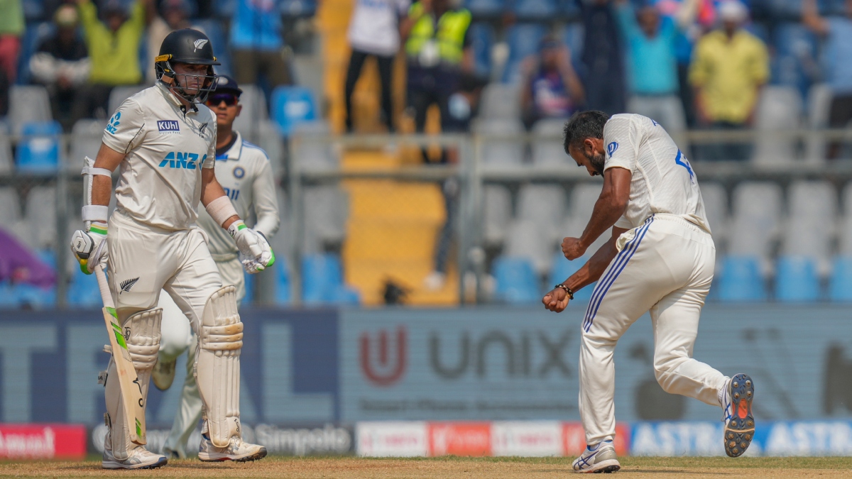 Akash Deep Bamboozles Tom Latham in 3rd Test