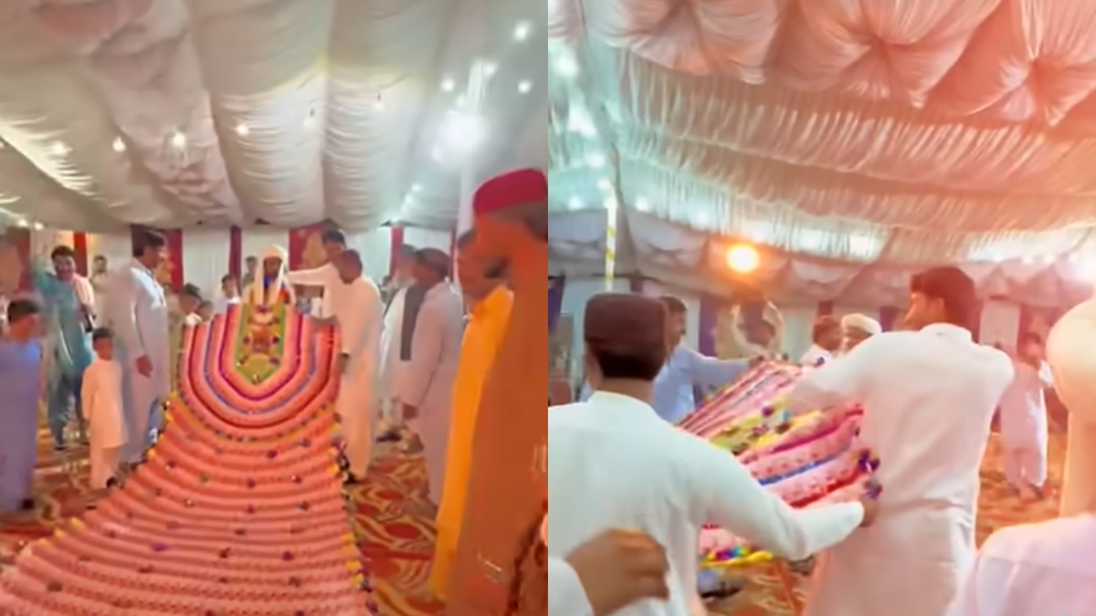 Pakistani groom's gigantic 35-foot cash garland amuses internet | WATCH