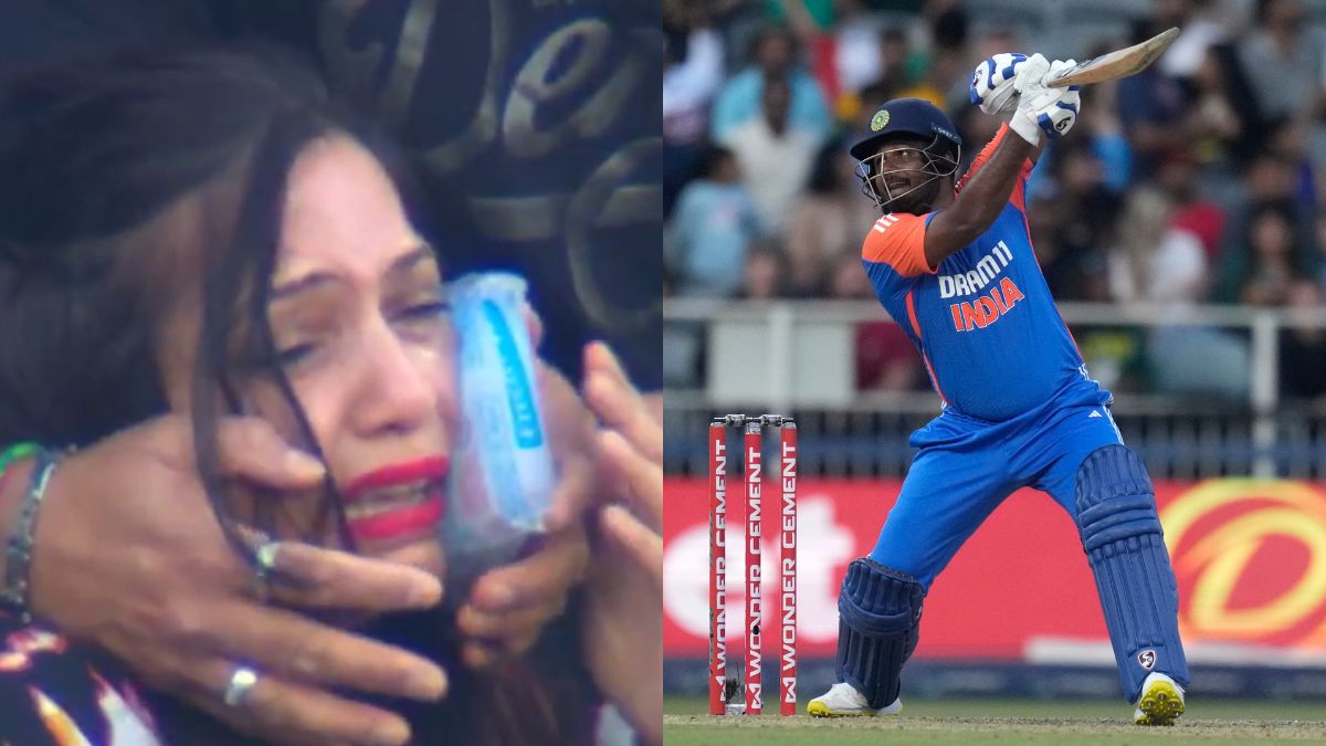 Sanju Samson's towering six strikes female spectator on face, onlookers apply ice pack | WATCH