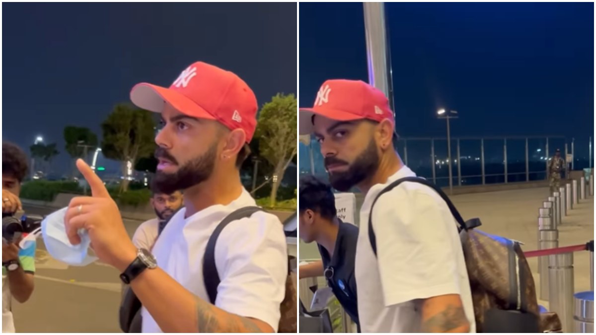 Virat Kohli protects wife Anushka Sharma and kids from paparazzi at airport, watch viral video