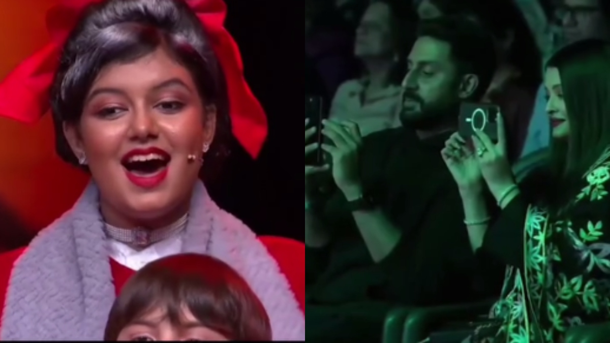 Aishwarya Rai, Abhishek Bachchan proudly cheer for daughter Aaradhya's annual day performance | WATCH