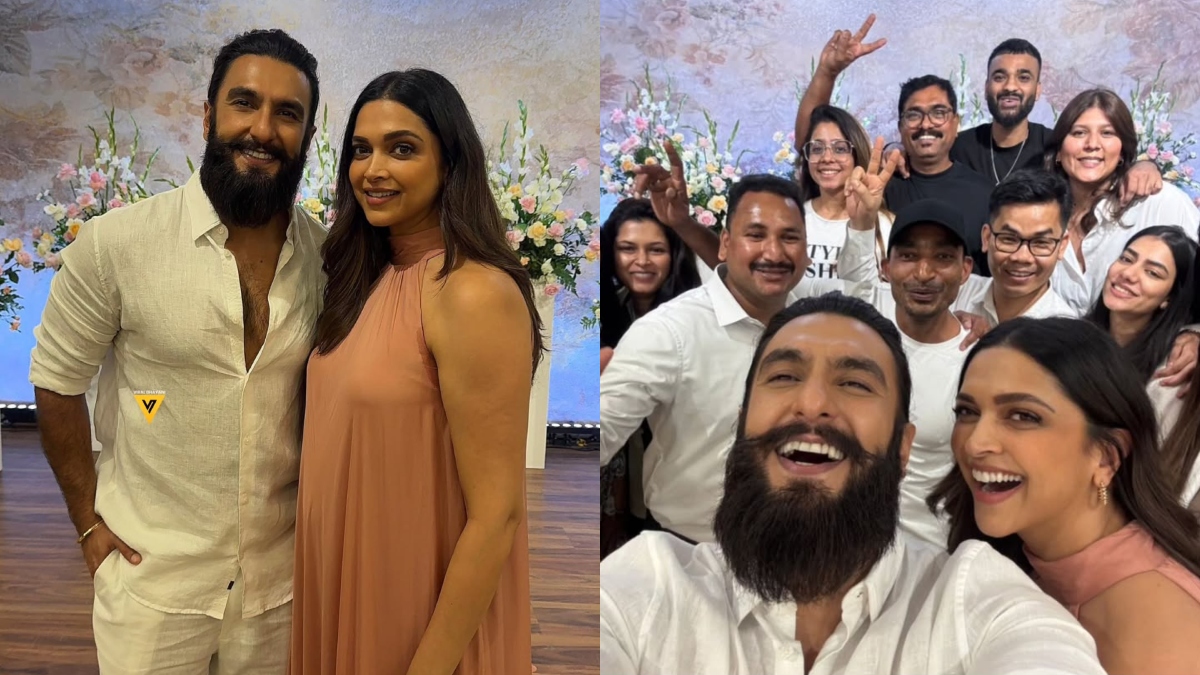 Deepika Padukone, Ranveer Singh reveal daughter Dua's face to paparazzi at private event | See Pics