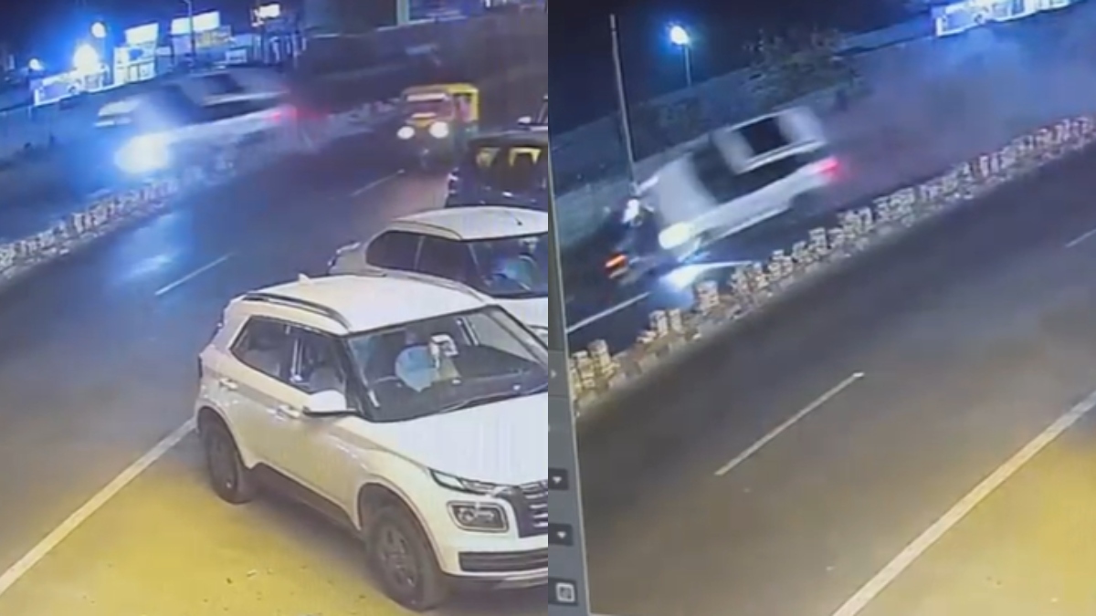 Ahmedabad: Speeding SUV hits scooty after flying off divider, two killed | Dramatic video surfaces