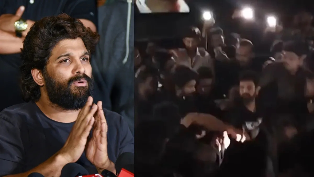 Hyderabad: Video shows cops escorting Allu Arjun out of Sandhya Theatre after stampede