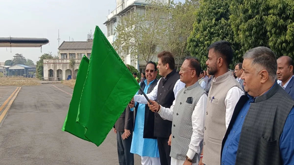 Chhattisgarh CM Vishnu Deo Sai launches Raipur-Ambikapur-Bilaspur route flight. 