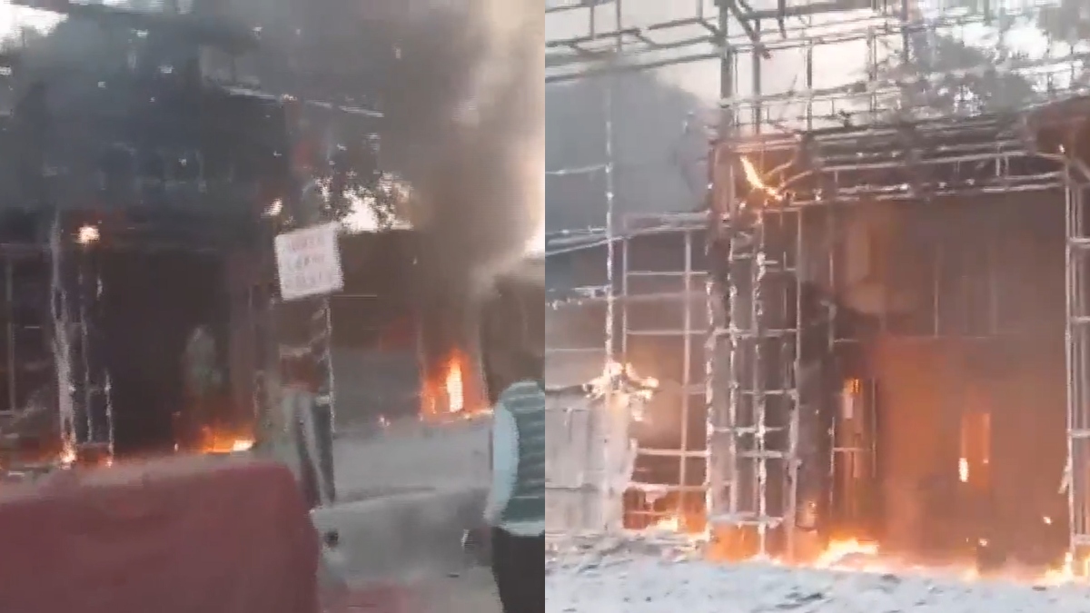 Massive fire breaks out at banquet hall in Delhi's Shastri Park, fire tenders reach spot | WATCH