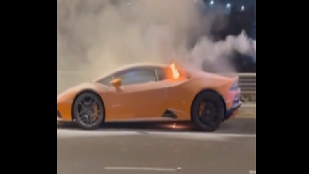 Moving Lamborghini car catches fire on Mumbai Road, businessman Gautam Singhania flags safety concerns | VIDEO