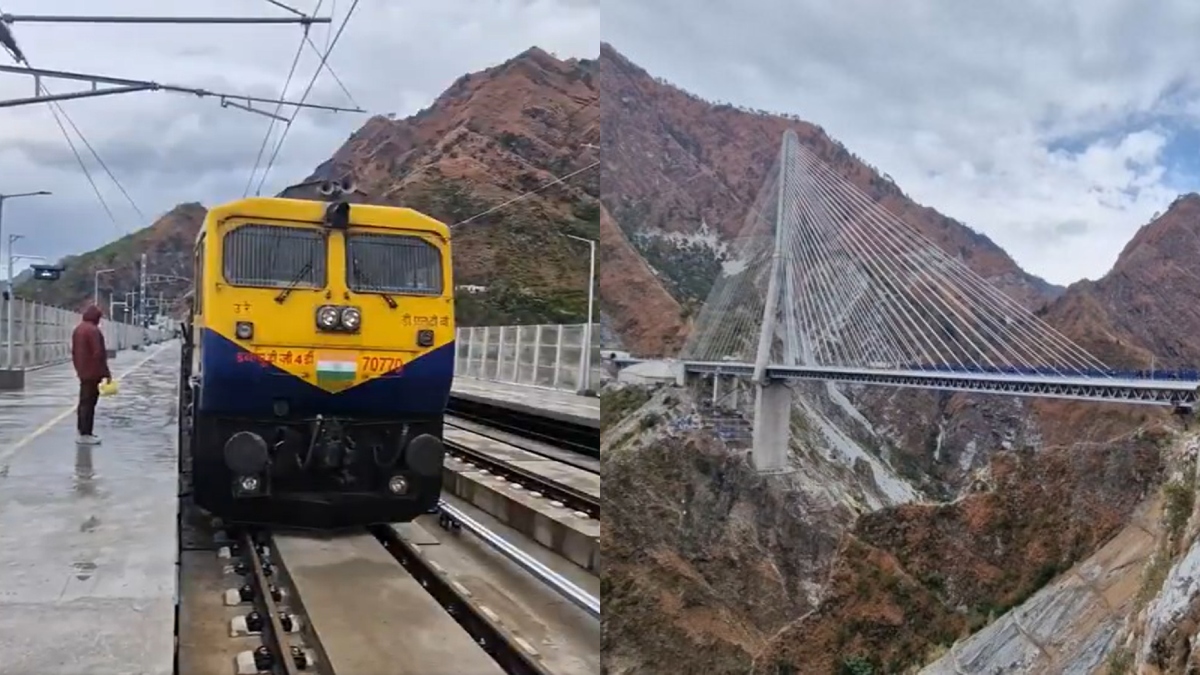 Indian Railways conducts trial runs on Katra-Reasi section of Udhampur-Srinagar-Baramulla rail link | Watch