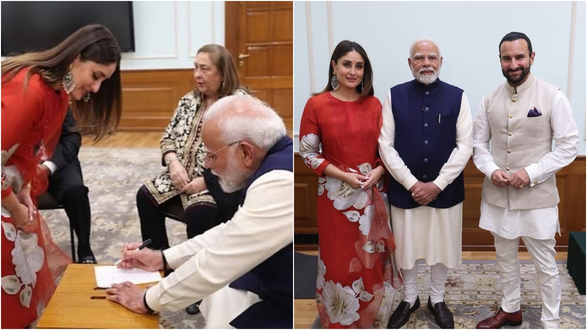 Kareena Kapoor Khan gets PM Modi’s autograph for her sons as she meets him with family