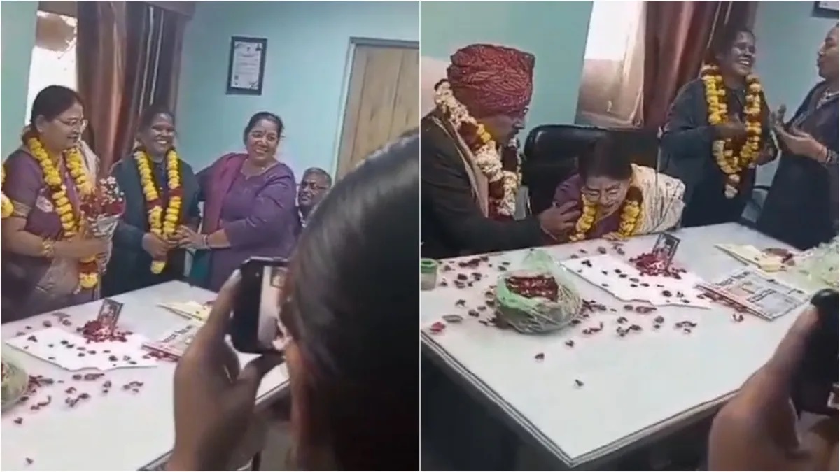 Rajasthan man takes early retirement to look after ailing wife, she dies at his farewell party | VIDEO