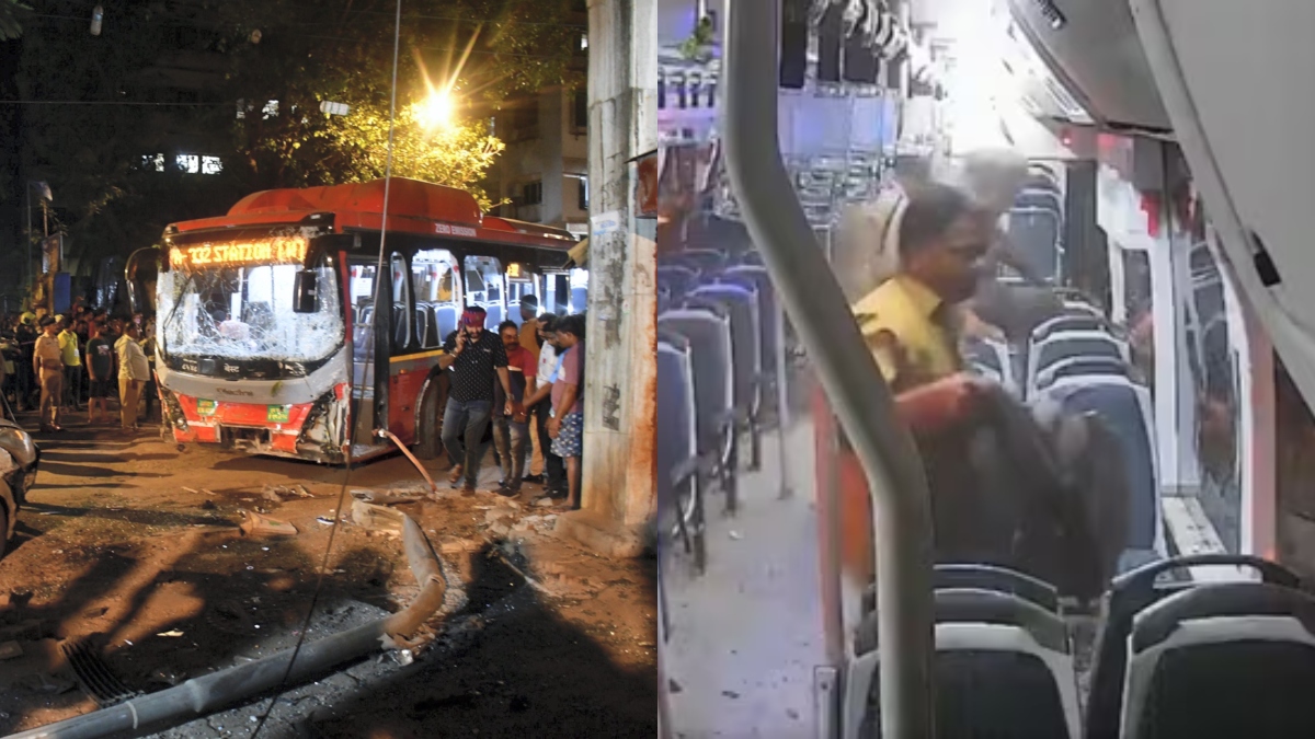 Kurla BEST accident: Bus driver grabbed two bags, jumped out of window, CCTV video surfaces | WATCH