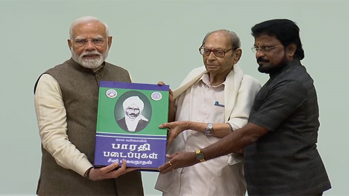 PM Modi releases compendium of Tamil poet Subramania Bharati's works on his 143rd birth anniversary