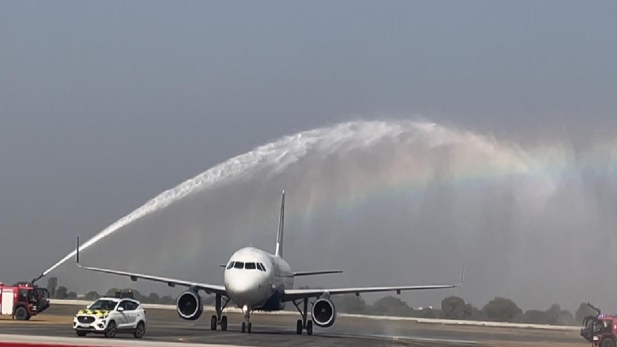 Noida International Airport conducts first flight validation test as Indigo flight lands successfully