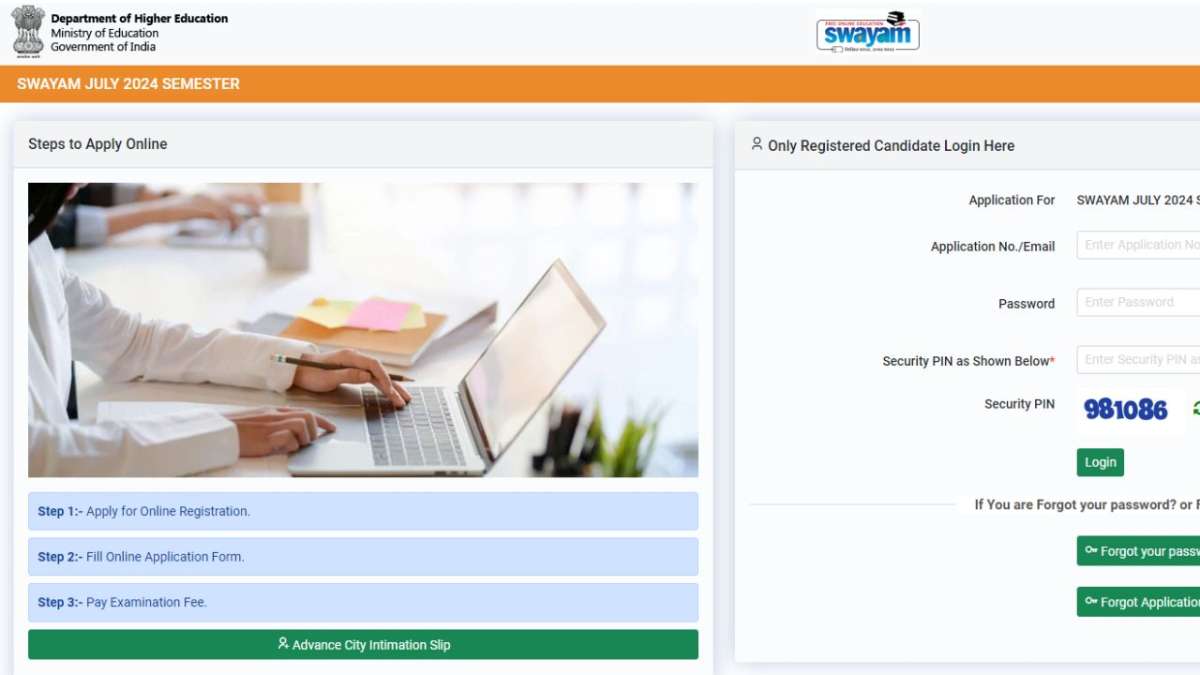 NTA SWAYAM July 2024 exam city slips out, how to download