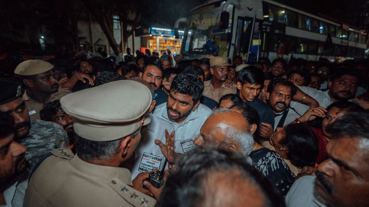 K Annamalai detained during protests against DMK govt over funeral procession of Coimbatore blast mastermind