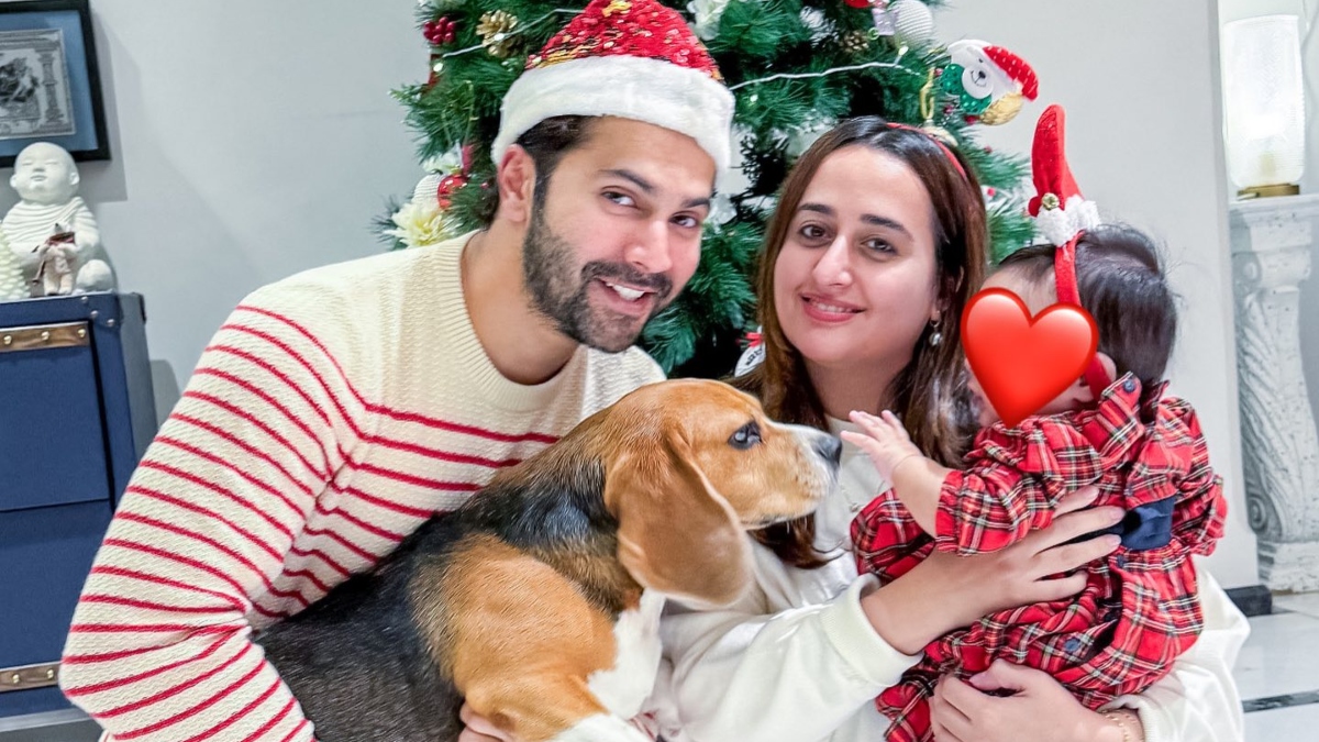 Varun Dhawan finally drops first family photo with wife Natasha and daughter Lara | See pic