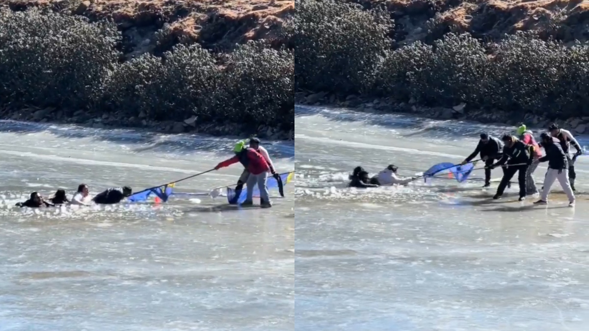 Tourists stranded in frozen lake at Arunachal's Sela Pass, Kiren Rijiju shares video and advice to be careful