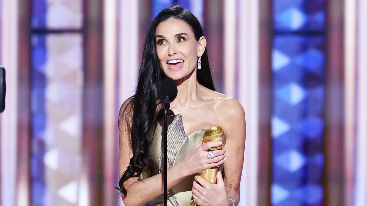 Demi Moore wins first Golden Globe for ‘The Substance’ after 45 years in Hollywood