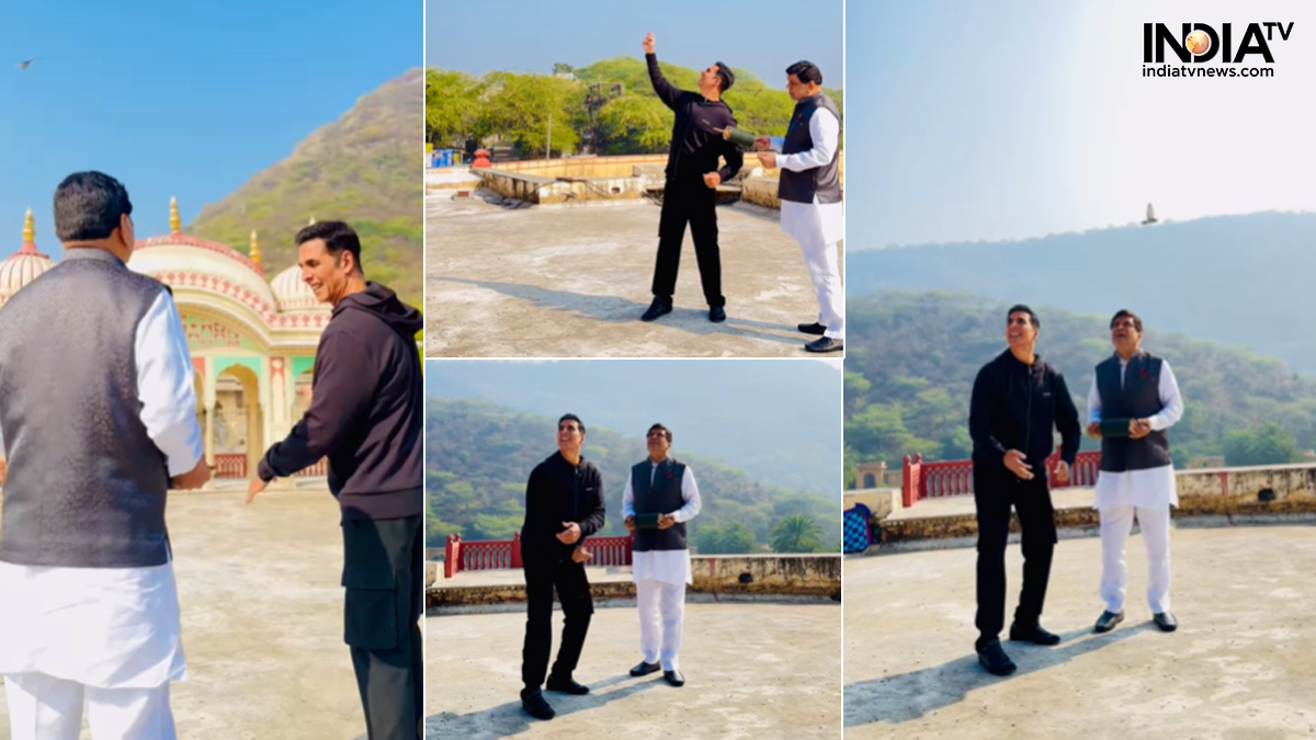 Akshay Kumar, Paresh Rawal fly kite celebrating Makar Sankranti on sets of Bhooth Bangla | Watch video