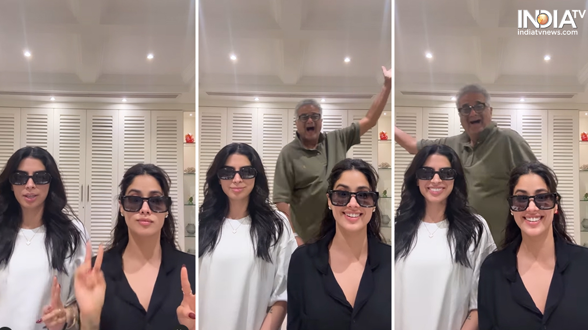 Boney Kapoor photobombs Janhvi-Khushi’s ‘Loveyapa’ reel, netizen says ‘can’t stop watching’