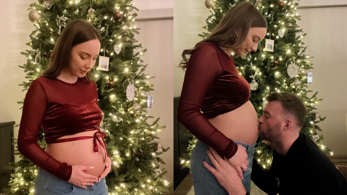 Eminem's daughter Hailie Jade shows off her baby bump as she rings in the New Year | See pics