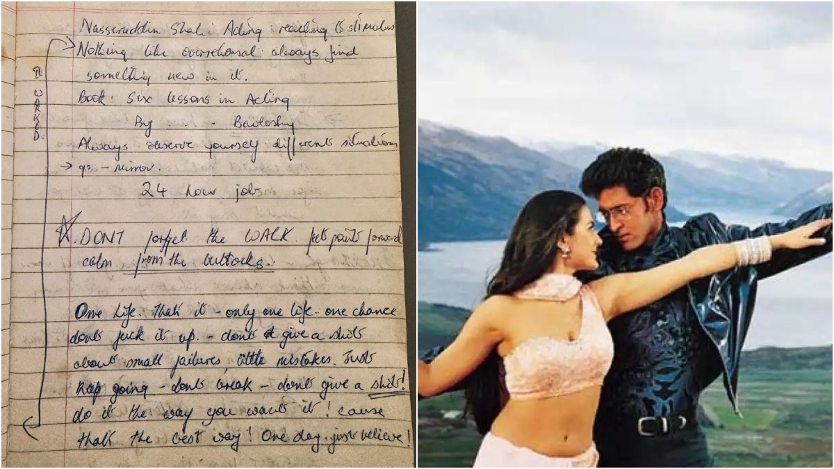 Hrithik Roshan revisits his handwritten prep notes for Kaho Naa Pyaar Hai as film clocks 25 years