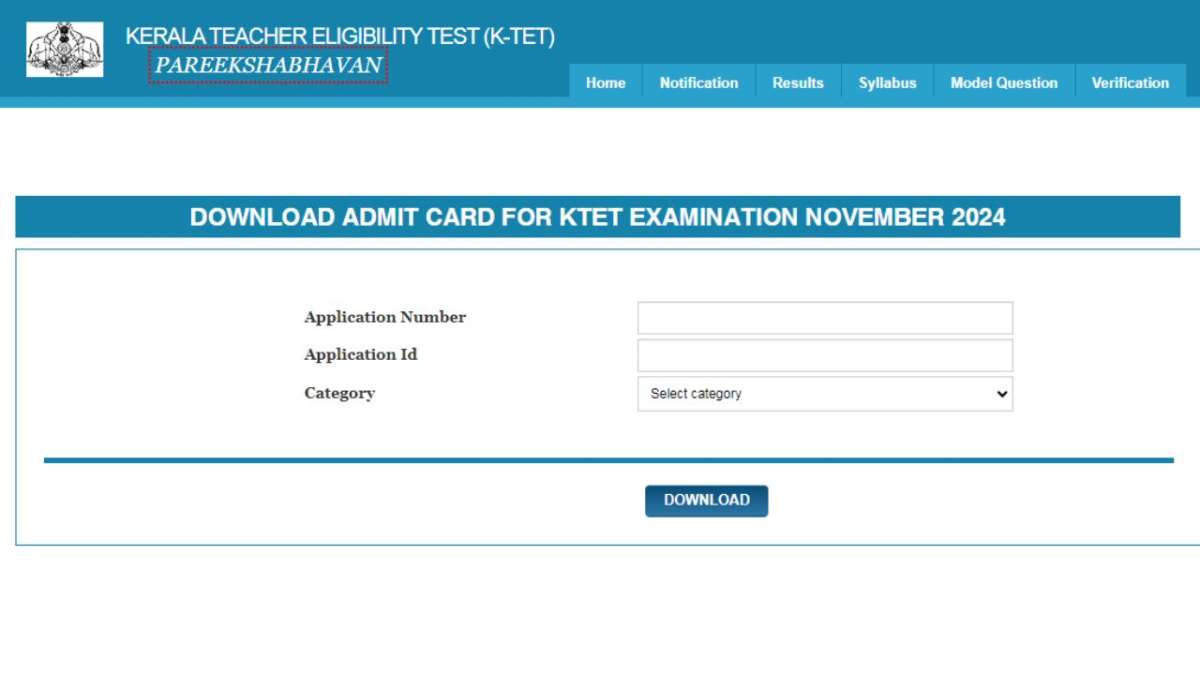 Kerala TET 2024 admit card released, direct link here