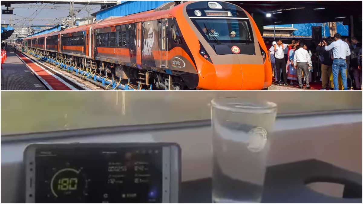 Vande Bharat sleeper train video goes viral: Smooth ride at 180 kmph, not a drop spilled | WATCH