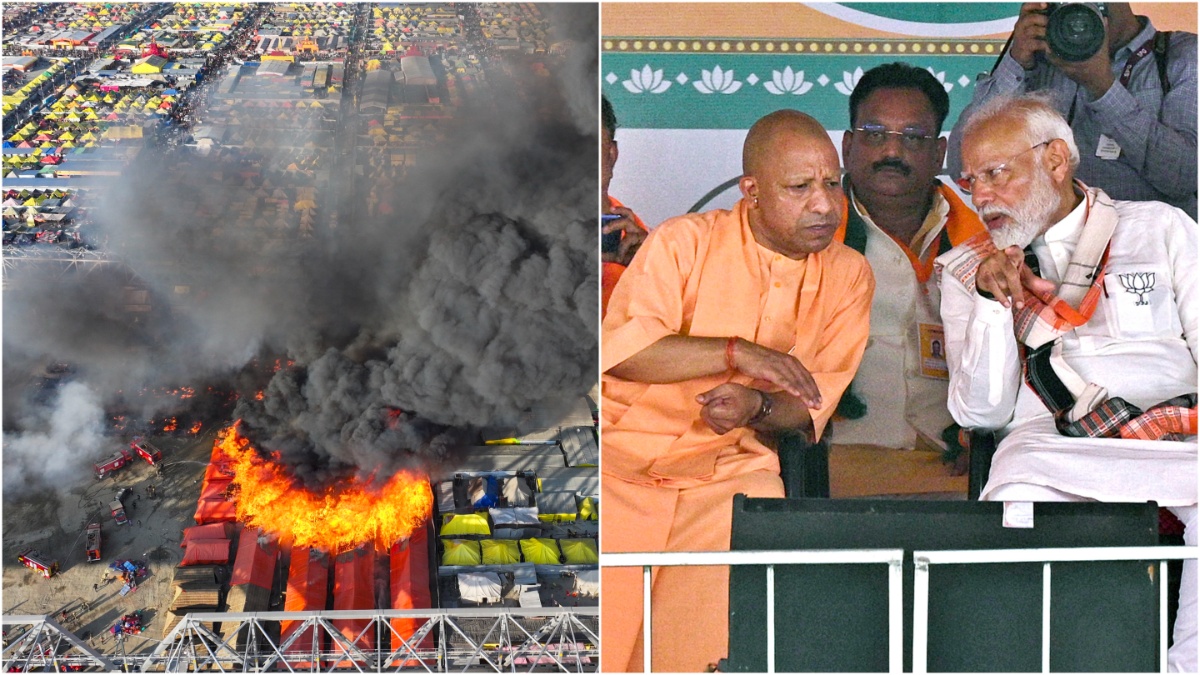 PM Modi speaks to CM Yogi Adityanath after fire incident at Mahakumbh Mela