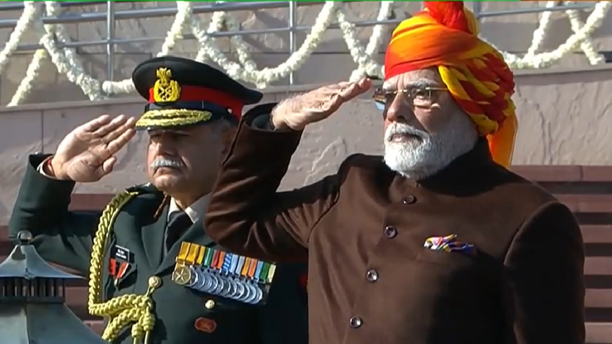 PM Modi lays wreath at National War Memorial and begins 76th Republic Day celebration