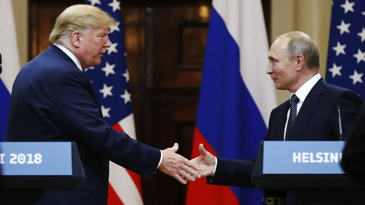US President Donald Trump and his Russian counterpart Vladimir Putin