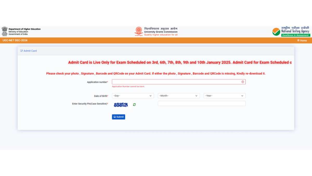 UGC NET December 2024 admit cards released for January 10 exam, direct link here