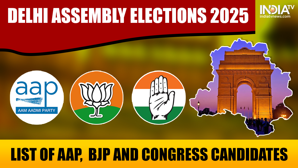 Delhi Assembly Elections 2025 Complete constituencywise candidate