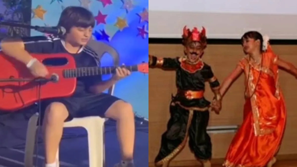 abram singing die to aaradhya bachchan playing goddess sita watch star kids taking over internet