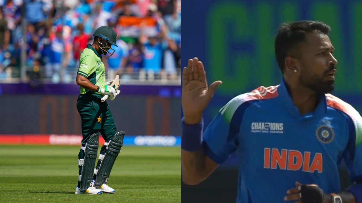 Hardik Pandya gives cold send-off to Babar Azam after dismissing him in Champions Trophy clash | WATCH