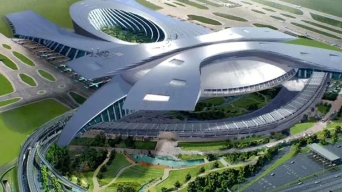 An image of the Noida International Airport. 