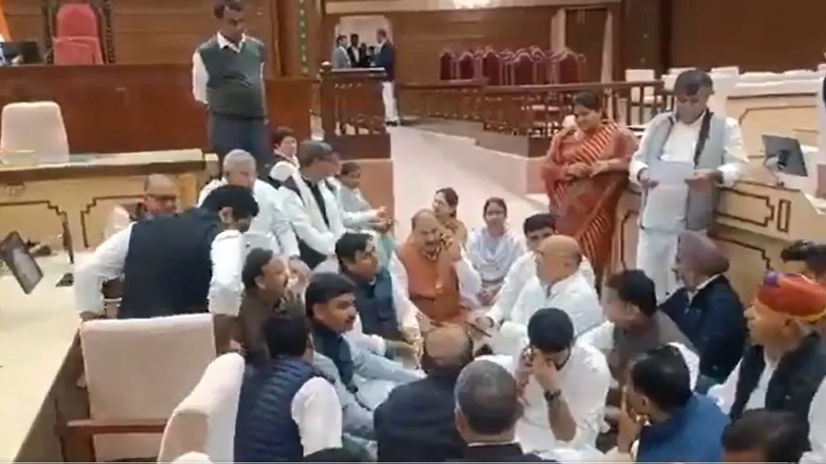 Congress MLAs spend night inside Rajasthan Assembly after suspension, party to hold street protest today