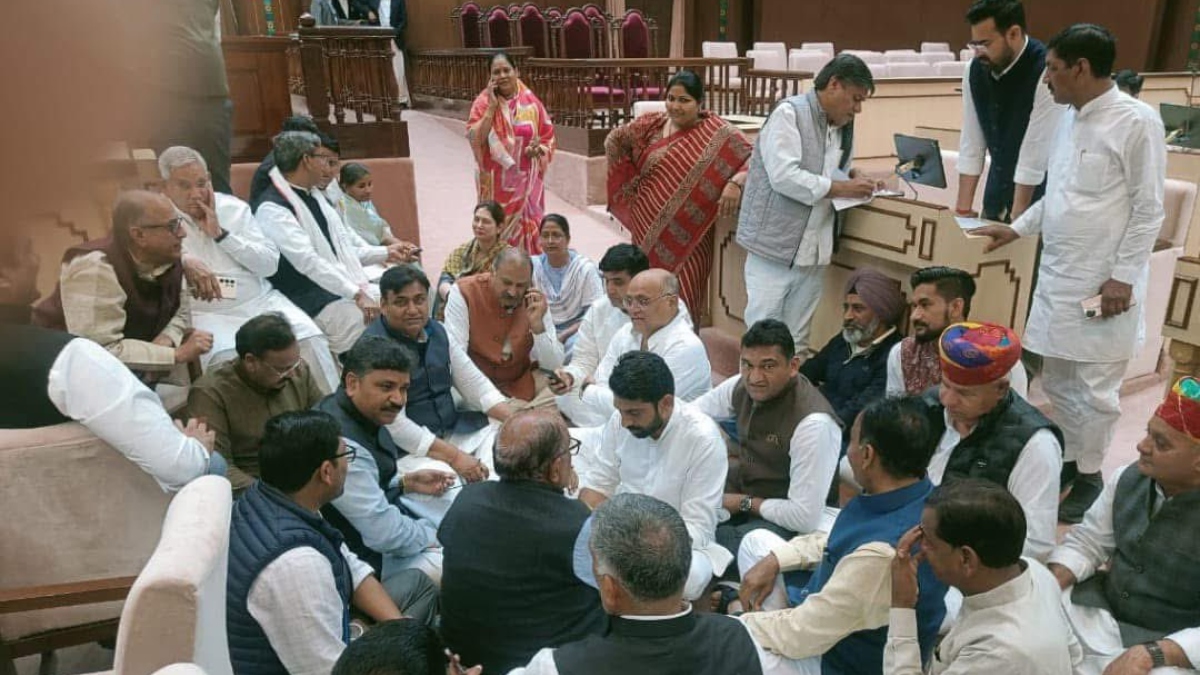 Six Rajasthan Congress MLAs, suspended from Budget Session, to spend night in mark of protest in Assembly