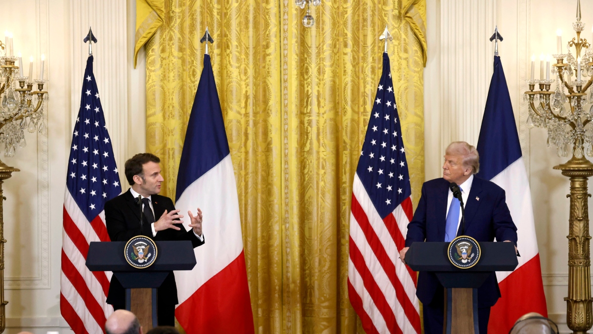 Macron ‘interrupts’ Trump, fact-checks him over Europe’s funding to Ukraine: ‘To be frank, we paid’ | Watch