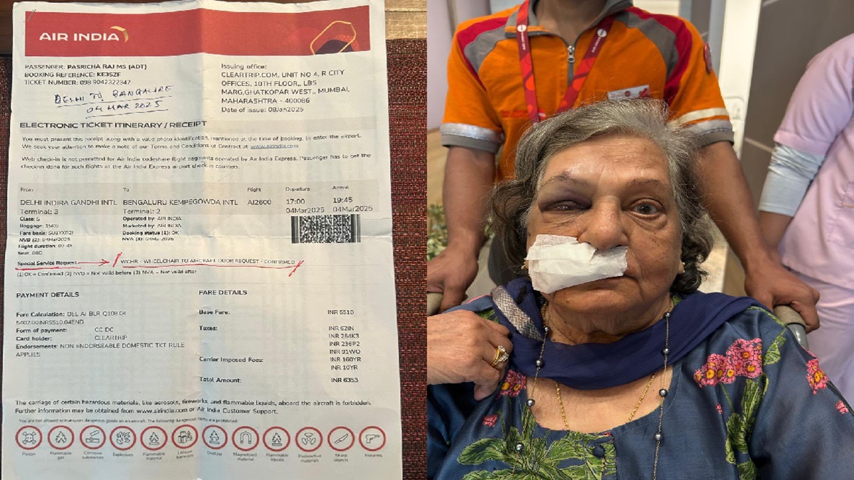 Elderly woman falls at Delhi Airport after she denied wheelchair by Air India: 'Little value for human life'