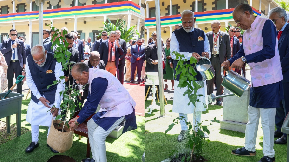 PM Modi, Mauritian counterpart plant bael tree as symbolic gesture to strengthen bilateral ties