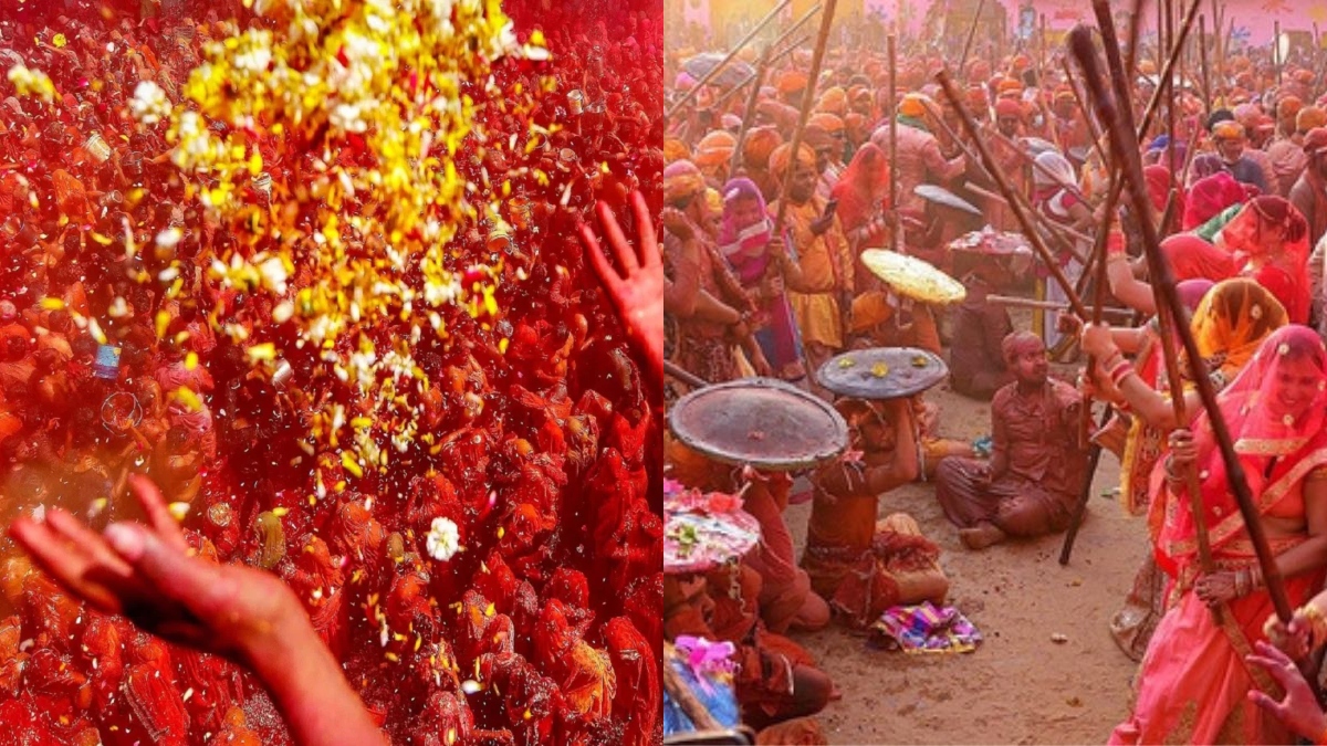 holi celebration picture of load krishana