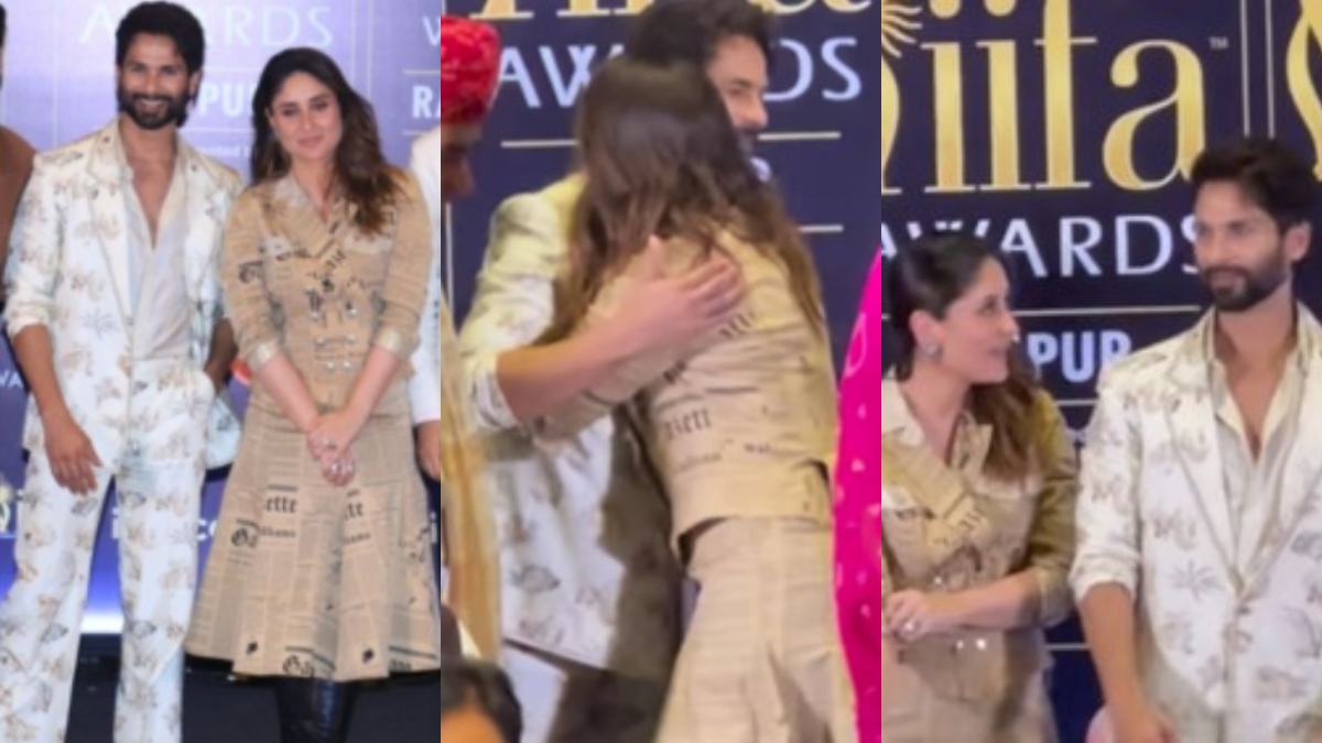 Shahid Kapoor hugs Kareena Kapoor Khan at IIFA Awards, video goes viral | WATCH