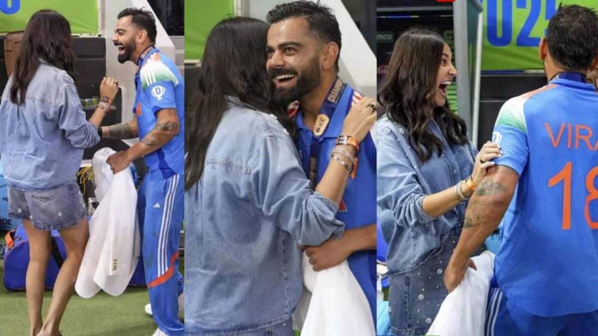 Anushka Sharma hugging Virat Kohli after Champions Trophy win elates netizens | Watch