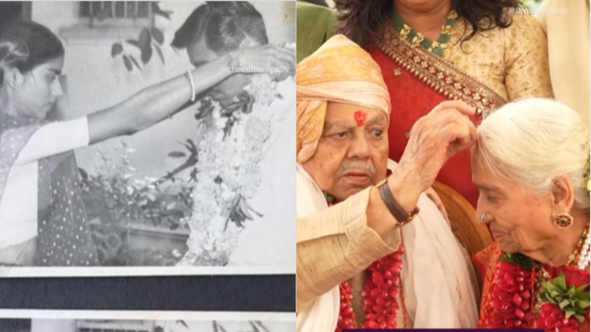Couple who ran away 64 years ago get married again, surrounded by children, grandchildren